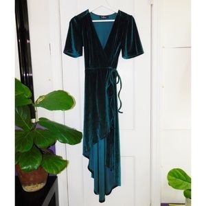 Never Worn Velvet Wrap Dress, Size S
